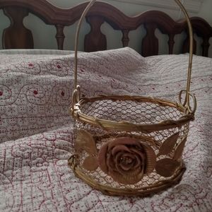 Gold Metal Basket